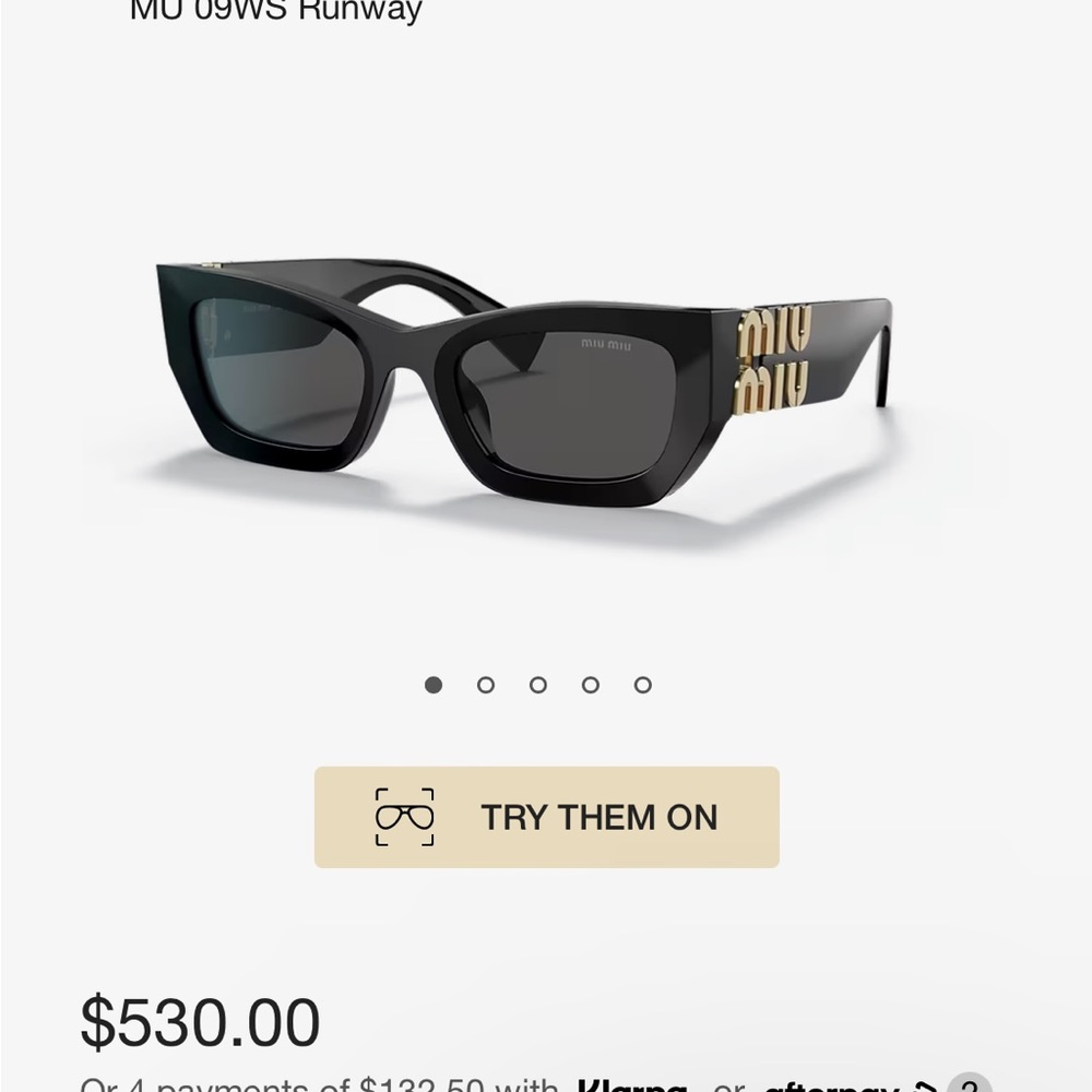 Miu Miu Sunglasses Shades Unisex
